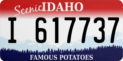 ID license plate I617737