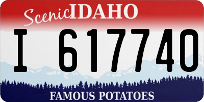 ID license plate I617740