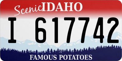 ID license plate I617742