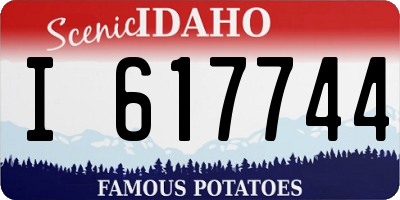 ID license plate I617744
