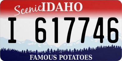 ID license plate I617746