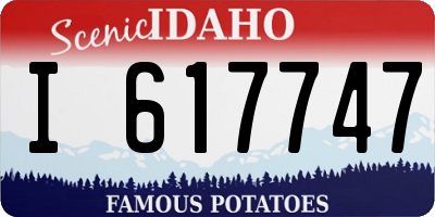 ID license plate I617747