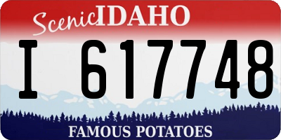 ID license plate I617748