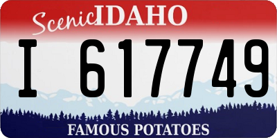 ID license plate I617749