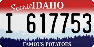 ID license plate I617753