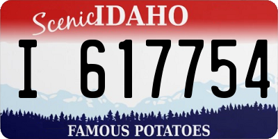 ID license plate I617754
