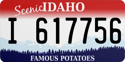 ID license plate I617756