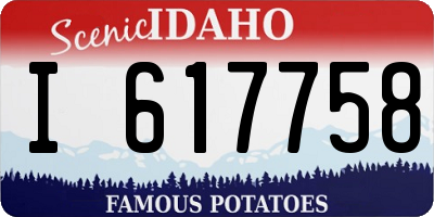 ID license plate I617758
