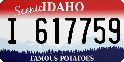 ID license plate I617759