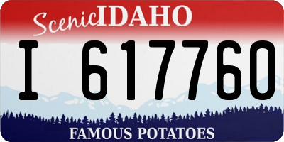 ID license plate I617760