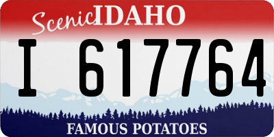 ID license plate I617764