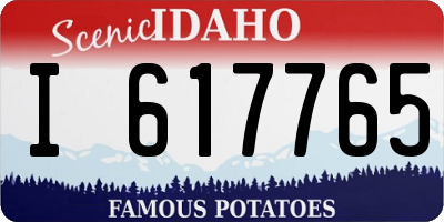 ID license plate I617765