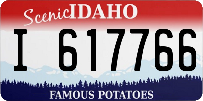 ID license plate I617766