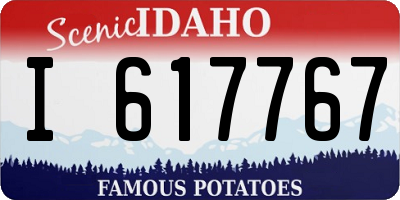 ID license plate I617767