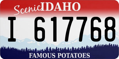 ID license plate I617768
