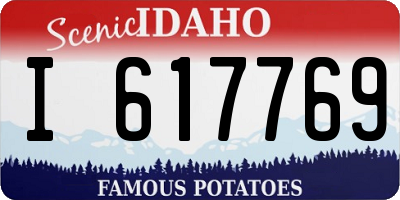 ID license plate I617769