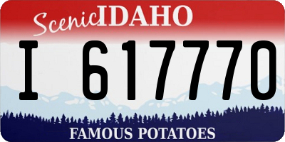 ID license plate I617770