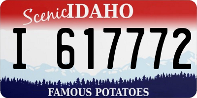 ID license plate I617772