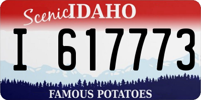ID license plate I617773