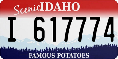 ID license plate I617774