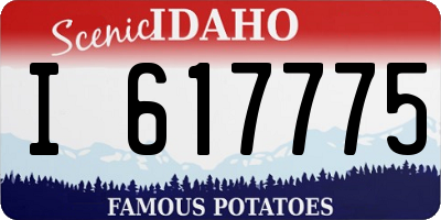 ID license plate I617775