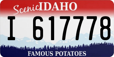 ID license plate I617778