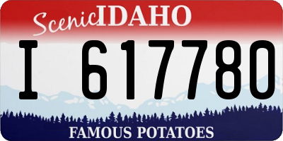 ID license plate I617780