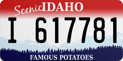 ID license plate I617781
