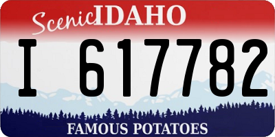 ID license plate I617782