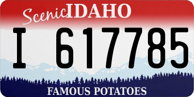ID license plate I617785