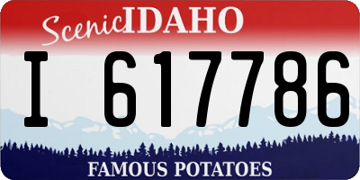 ID license plate I617786