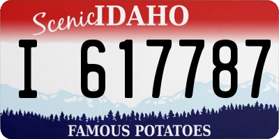 ID license plate I617787