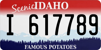 ID license plate I617789