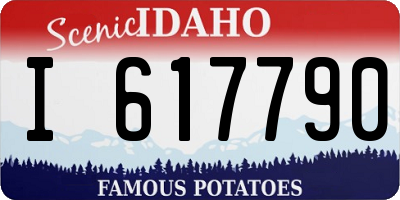 ID license plate I617790
