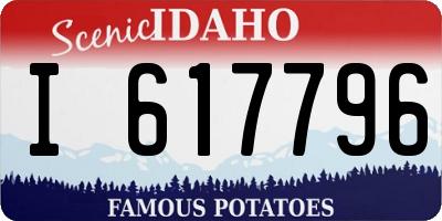ID license plate I617796