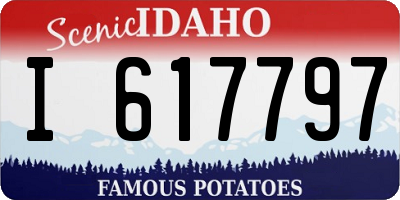 ID license plate I617797