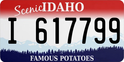 ID license plate I617799