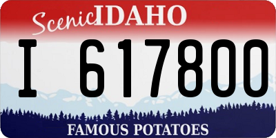 ID license plate I617800