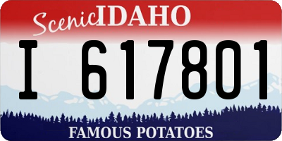 ID license plate I617801