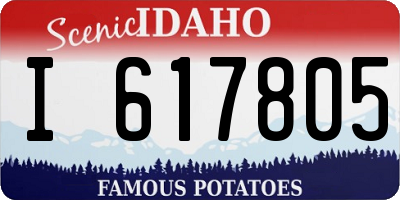 ID license plate I617805
