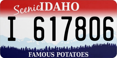 ID license plate I617806