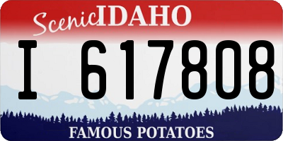 ID license plate I617808