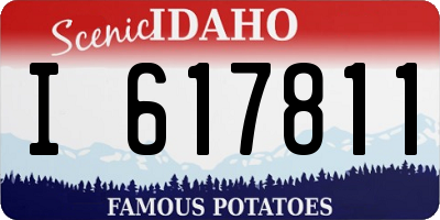 ID license plate I617811