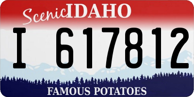 ID license plate I617812