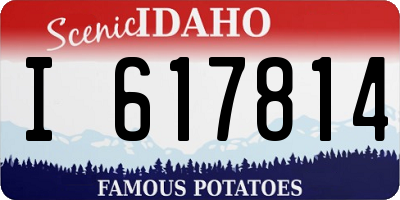 ID license plate I617814