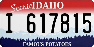 ID license plate I617815