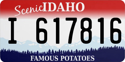 ID license plate I617816