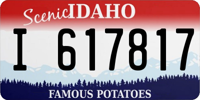 ID license plate I617817