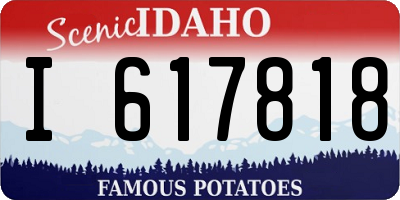 ID license plate I617818
