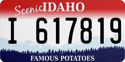 ID license plate I617819